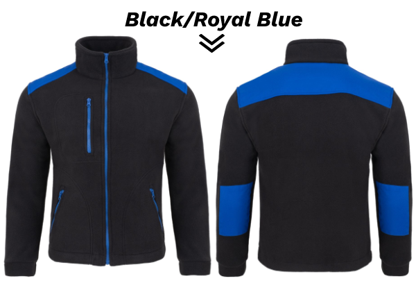 Polar z haftem black royal_blue
